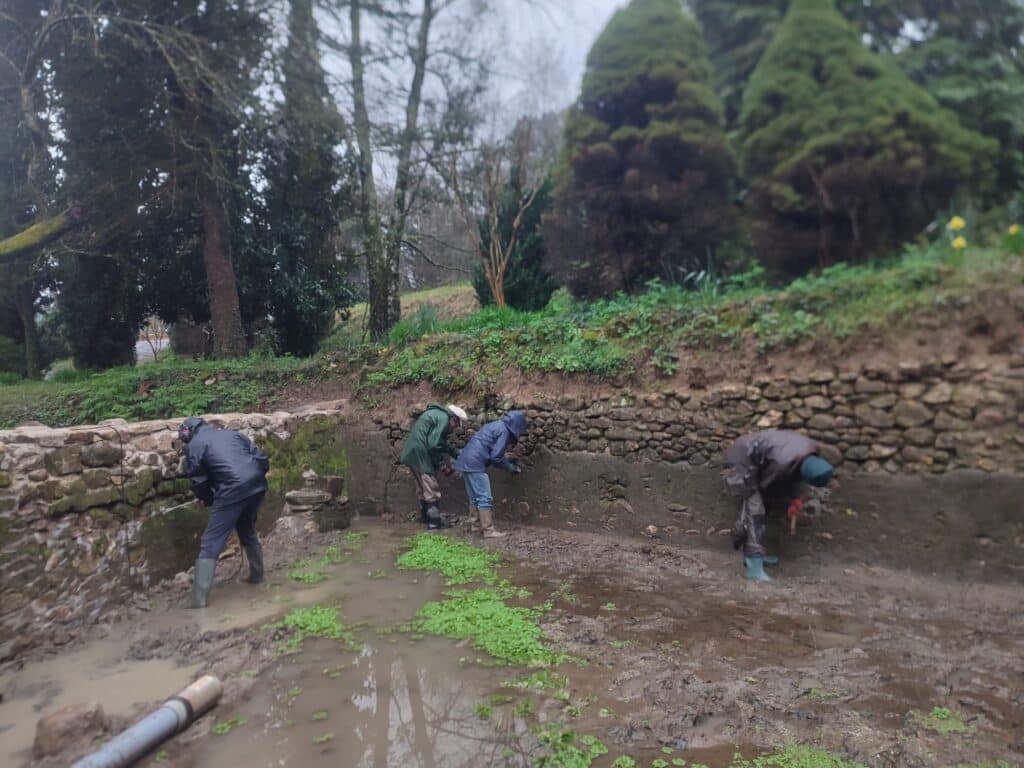 Stage gratuit de réfection des bassins à la chaux, mars 2026 - apprendre les enduits naturels avec Didier